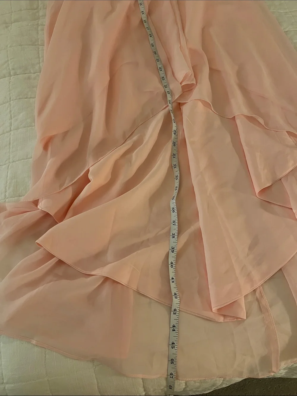 Light Pink Chiffon High-Low Formal Dress P2P 20